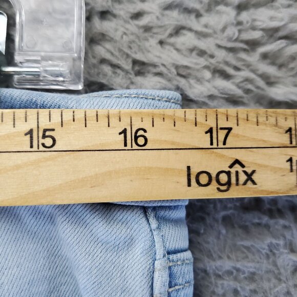 Sneak Peek Jeans Womens 13 Light Blue Flare Stretch Lightweight Denim - Picture 5 of 12